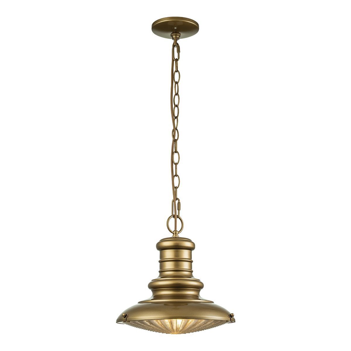 Außenlampe IP44 D: 30,5 cm E27 in Messing antik Vintage Bronze, Leuchte, Deckenleuchte