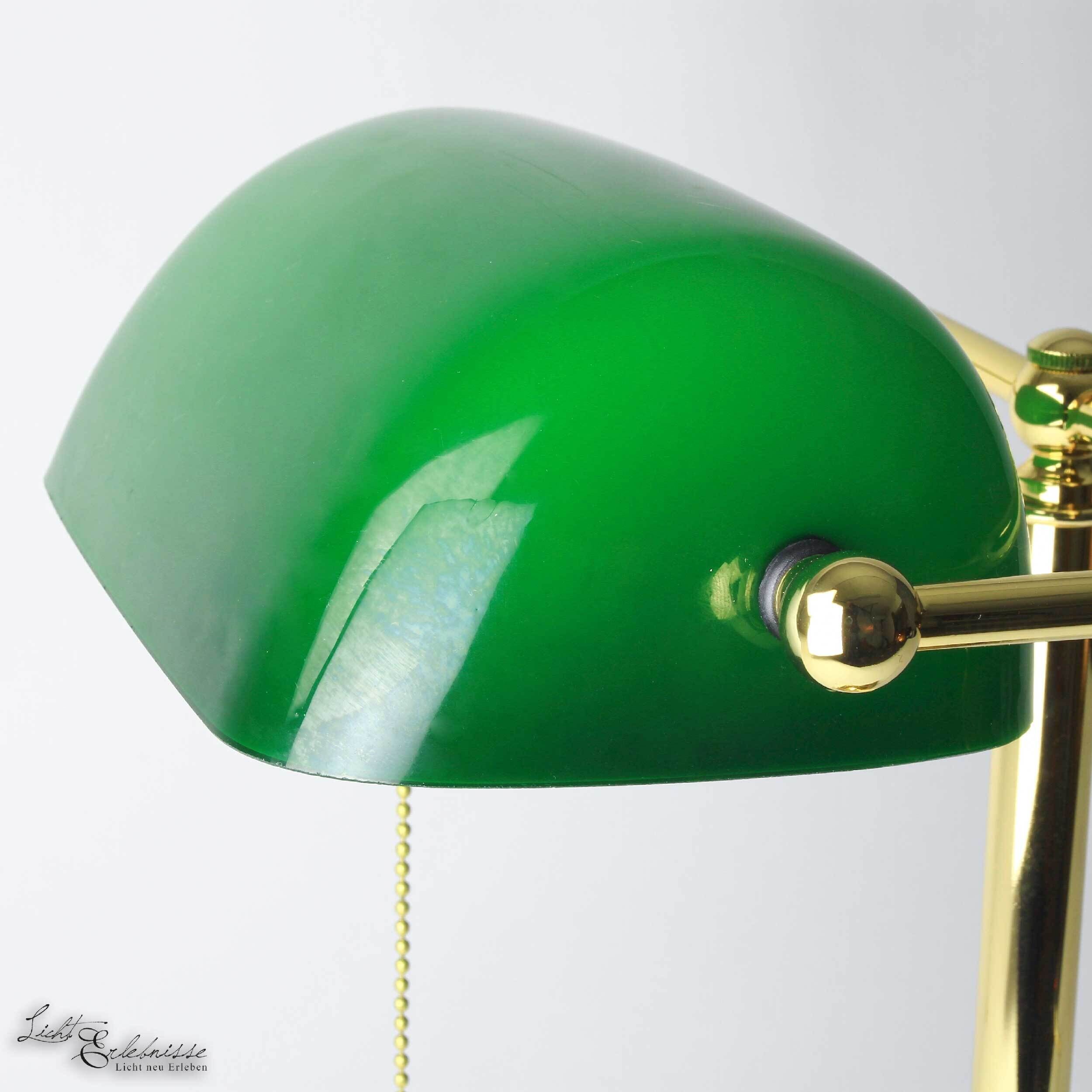 Designer Bankerleuchte mit 24K vergoldet Lampe, Lampenschirm