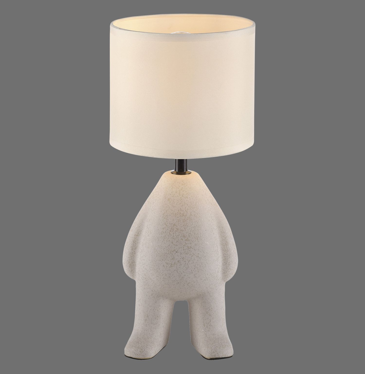 NachtTischlampe Keramik Stoff Teddy 38 cm E27 blendarm Lampe, Tischlampe