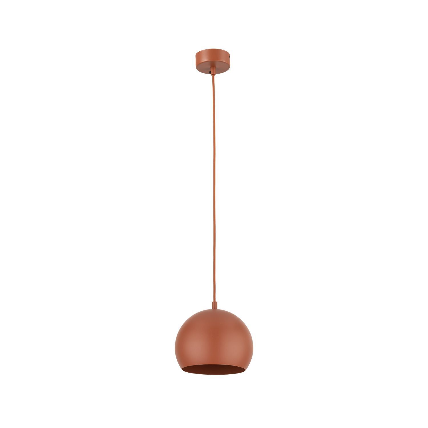 Pendelleuchte Metall Rot Ø 17 cm rund E27 Kugel Schirm
