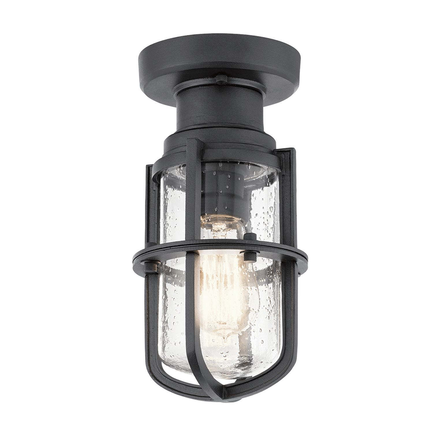 Deckenlampe außen IP44 Maritim Ø14cm E27 Schwarz Leuchte, Deckenleuchte