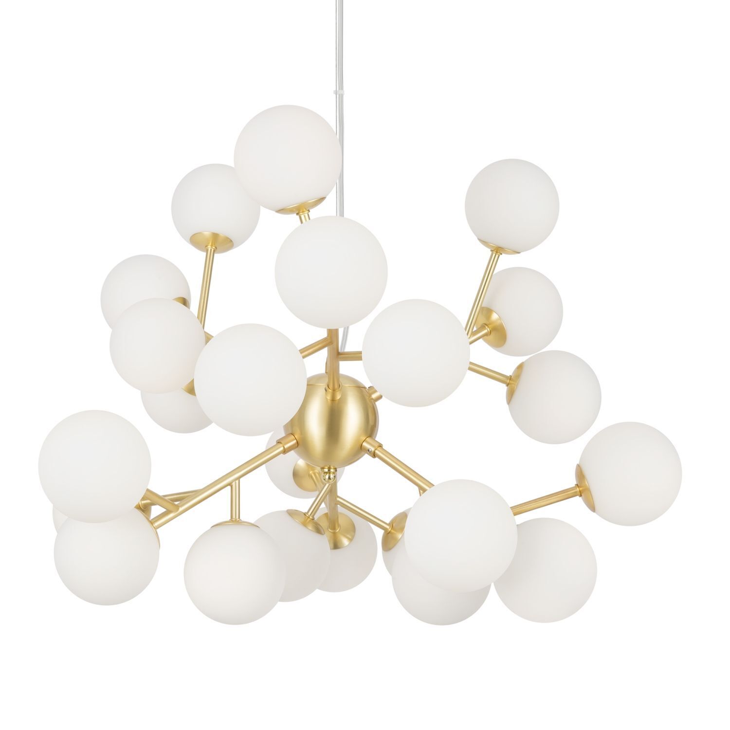 Hängeleuchte Metall Glas 65 cm breit H: max. 146,5 cm