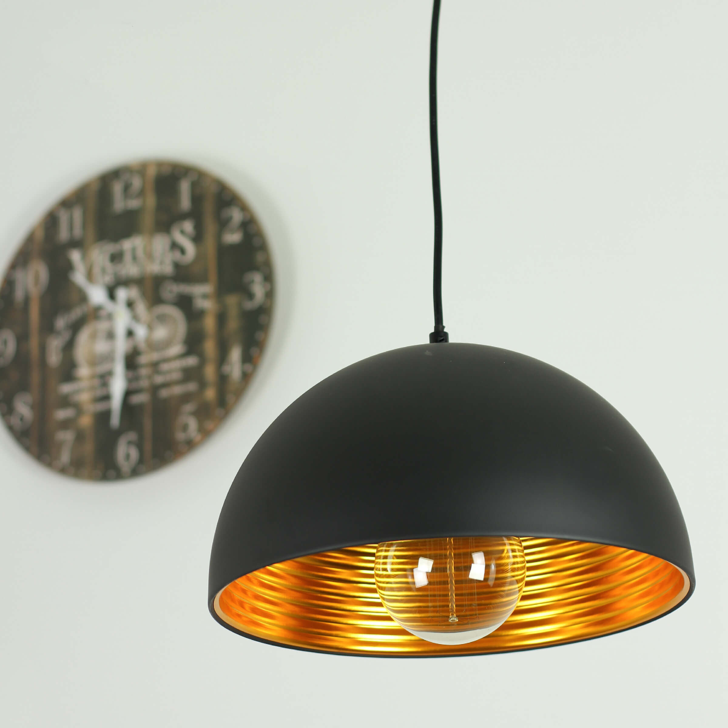 Loft Pendelleuchte schwarz/gold Lampe