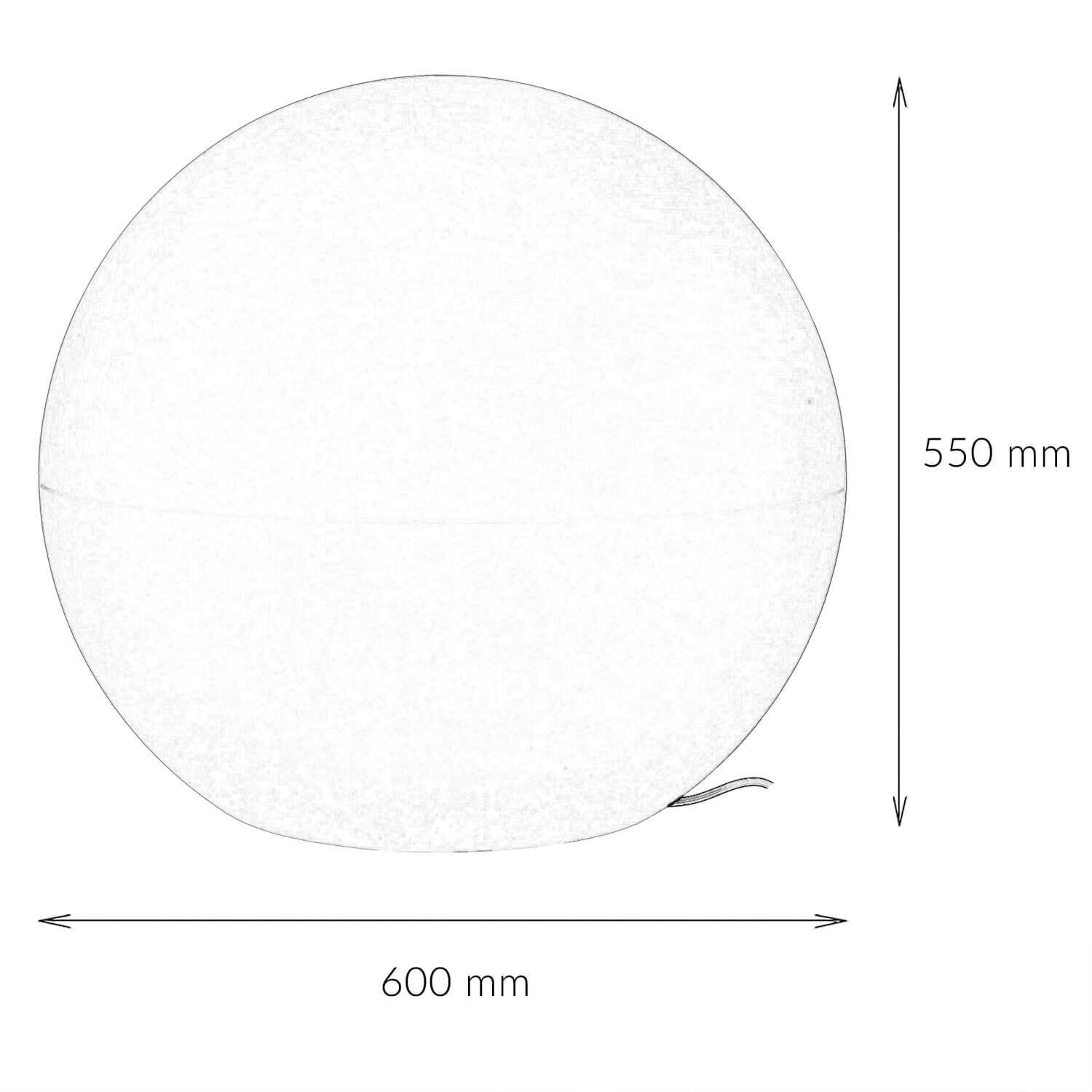 Kugelleuchte Stecker Kabel Ø 60 cm IP65 E27 LED 2700K Garten