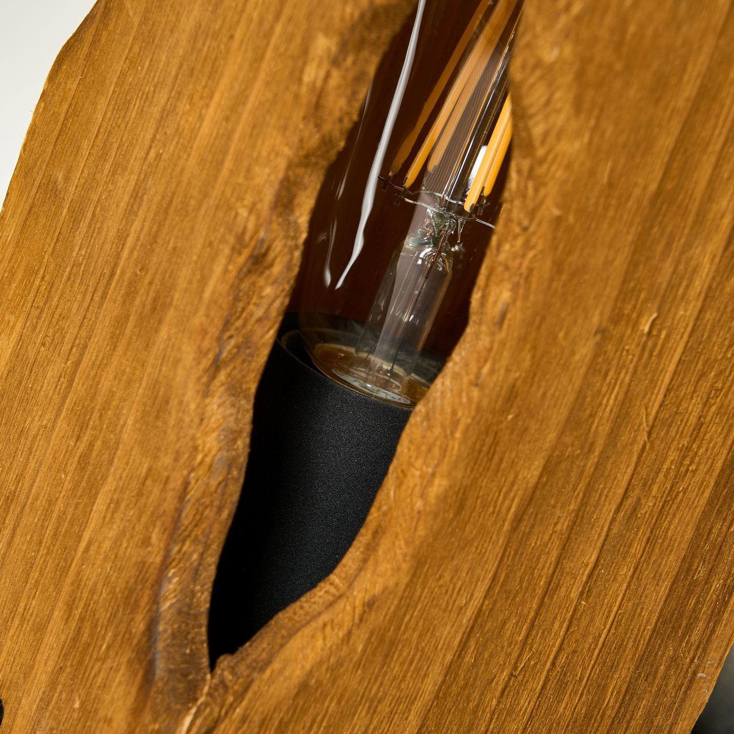 Holz Tischlampe Skandinavisch 25 cm klein E27 natürlich Holz, Hartholz, Gebeiztes Holz, Innenarchitektur, Sperrholz