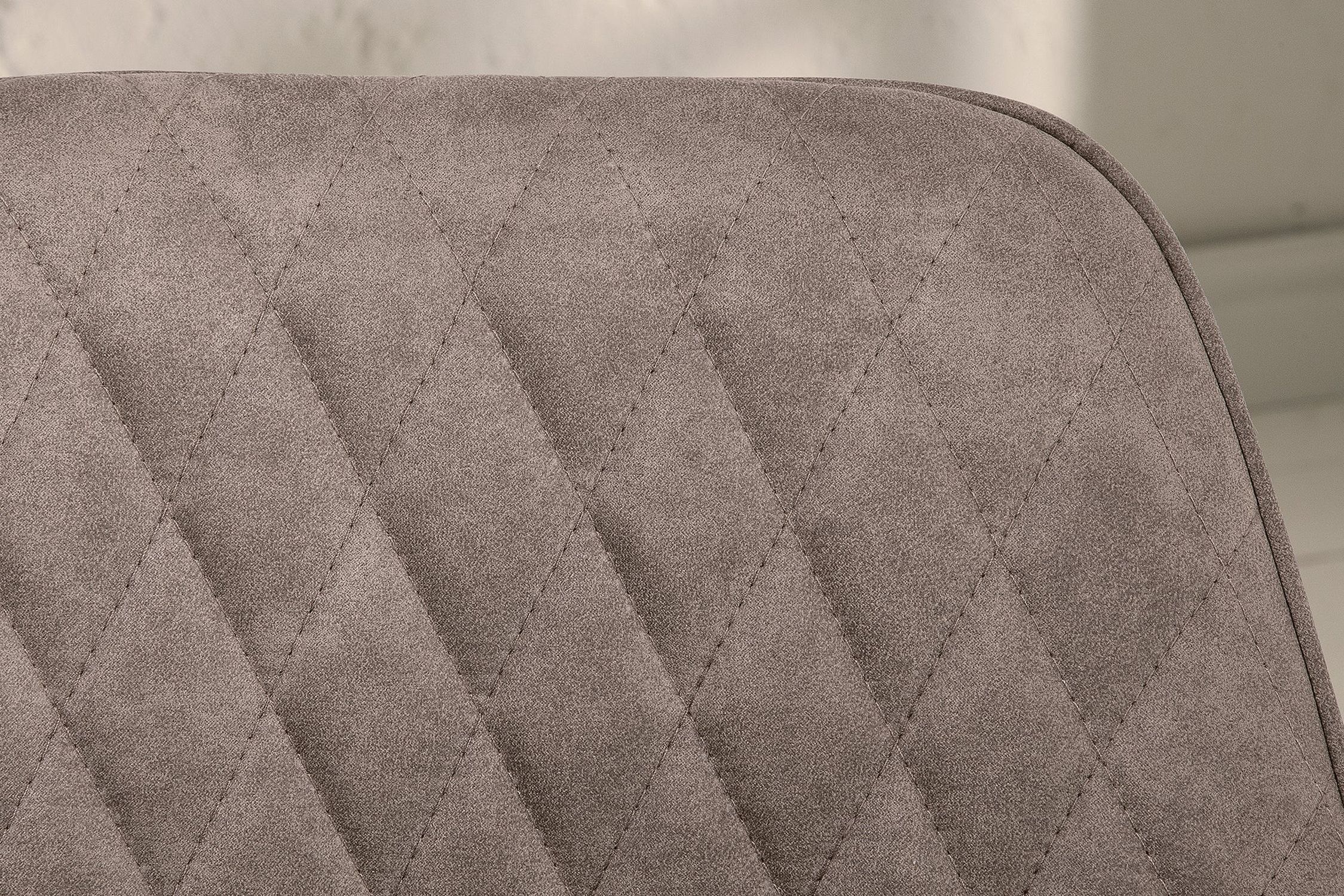 Esszimmerstuhl Retro Taupe Schwarz Stoff Metall mit Armlehne Kissen, Dekoration für Zuhause