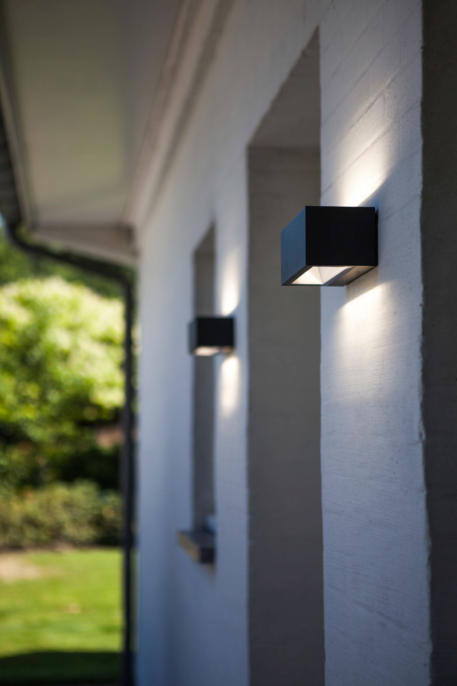 LED Wandlampe Außen Anthrazit 4000 K 10 W IP54 Up Down