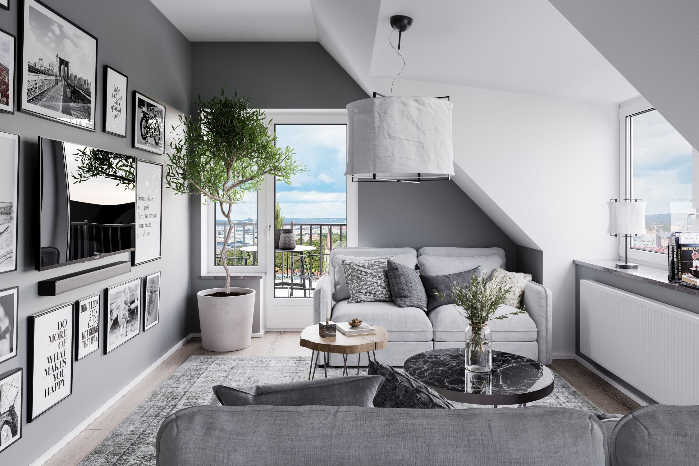 Hängelampe Weiß Schwarz B: 61,5 cm Metall Stoff E27 Wohnzimmer, Dekoration Ihres Zuhauses, Tabelle, Pflanze, Innenarchitektur