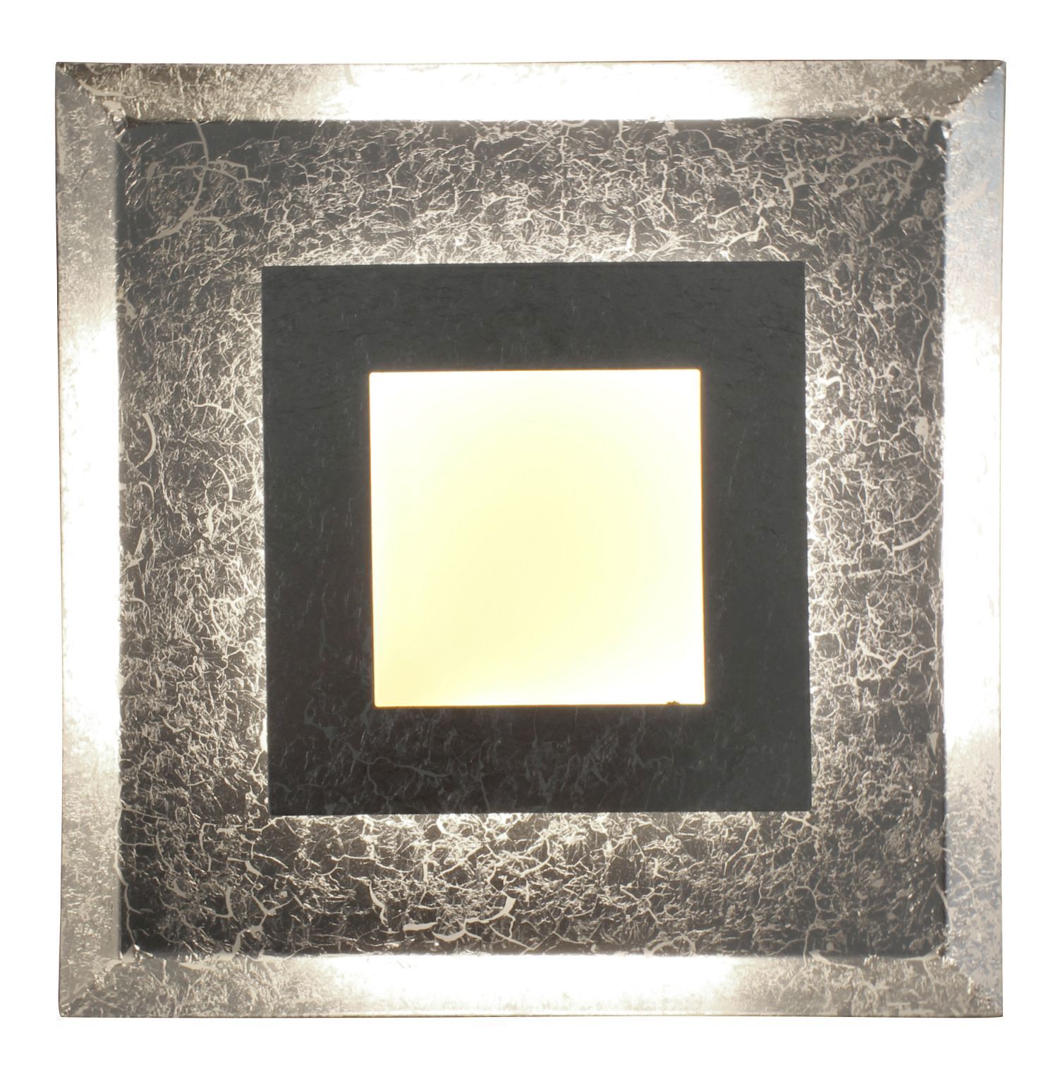 LED Wandlampe Metall Silber B:39 cm Wand Decke dimmbar