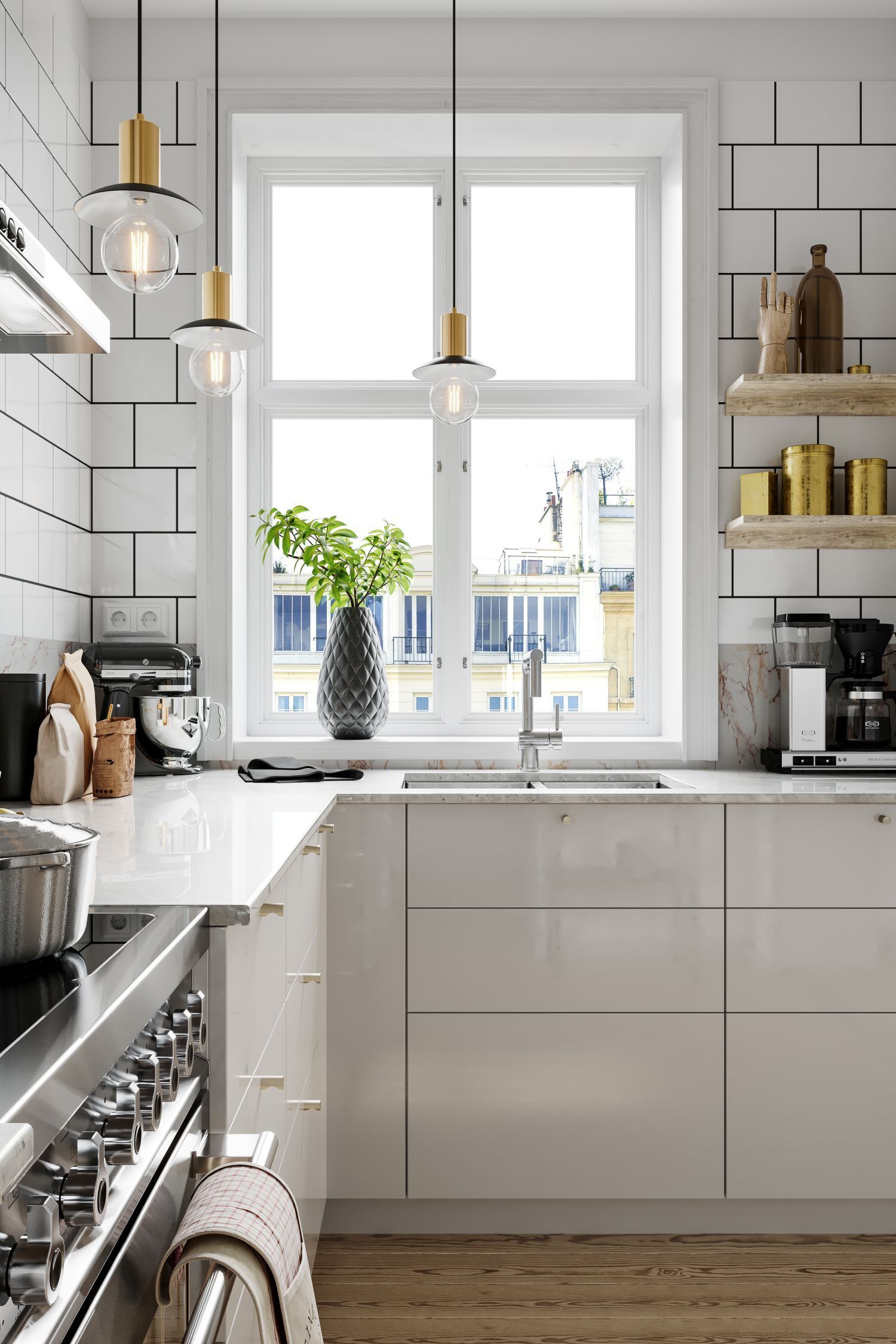 Hängelampe Metall 16 cm breit H: max. 350 cm für E27 Drinnen, Innenarchitektur, Küche, Spüle, Waschbeckenhahn