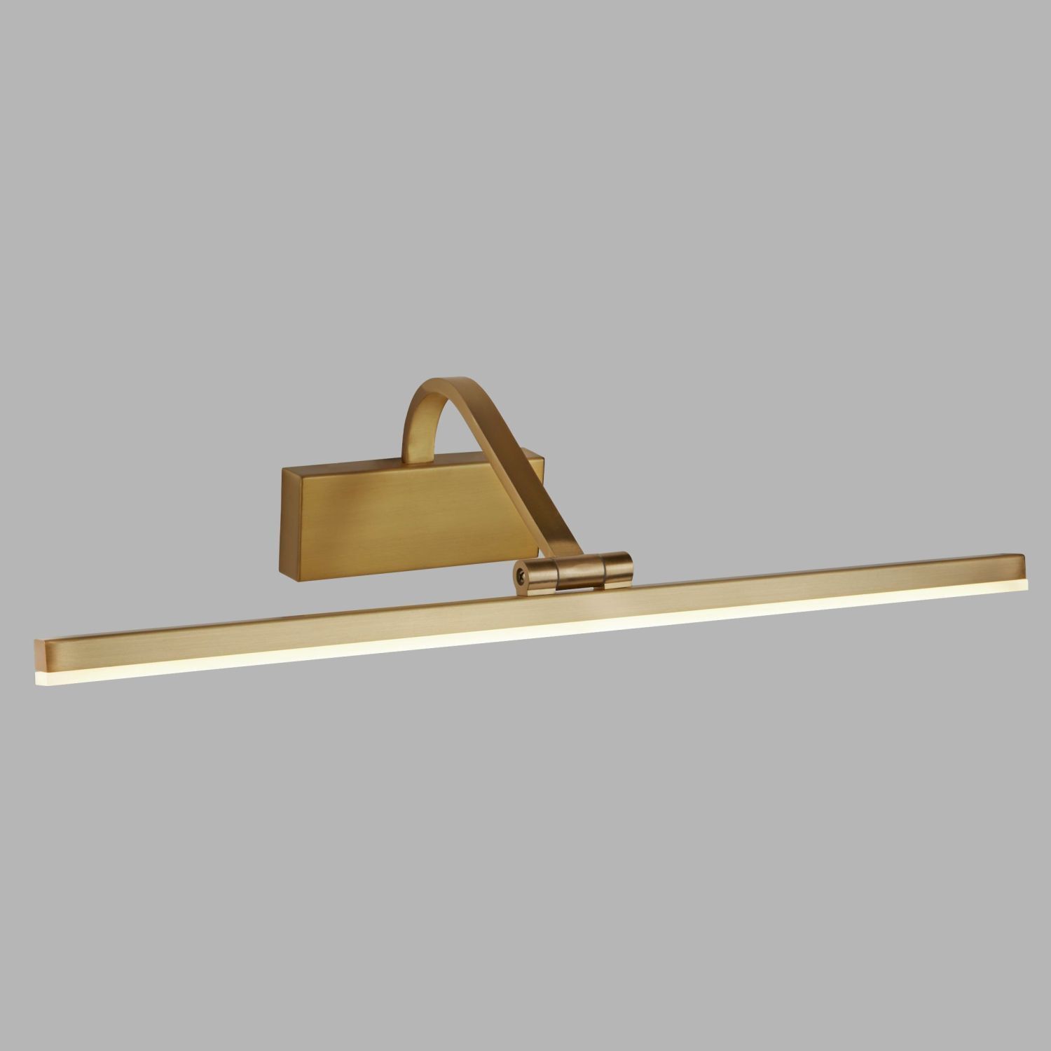 Schmale Bilderleuchte LED verstellbar in Messing B: 51 cm