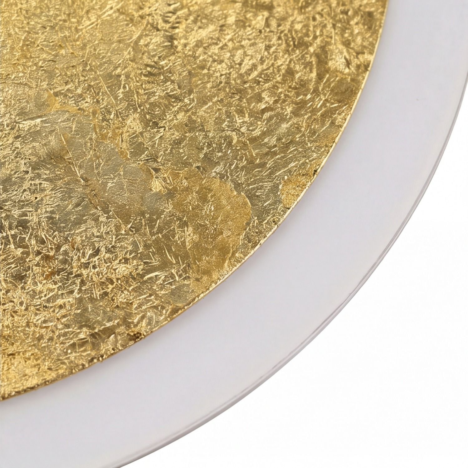 LED Deckenlampe Gold Ø40 cm 3500 K 3 Stufen dimmbar gold foil, textured gold, gold plate, metallic plate, round plate