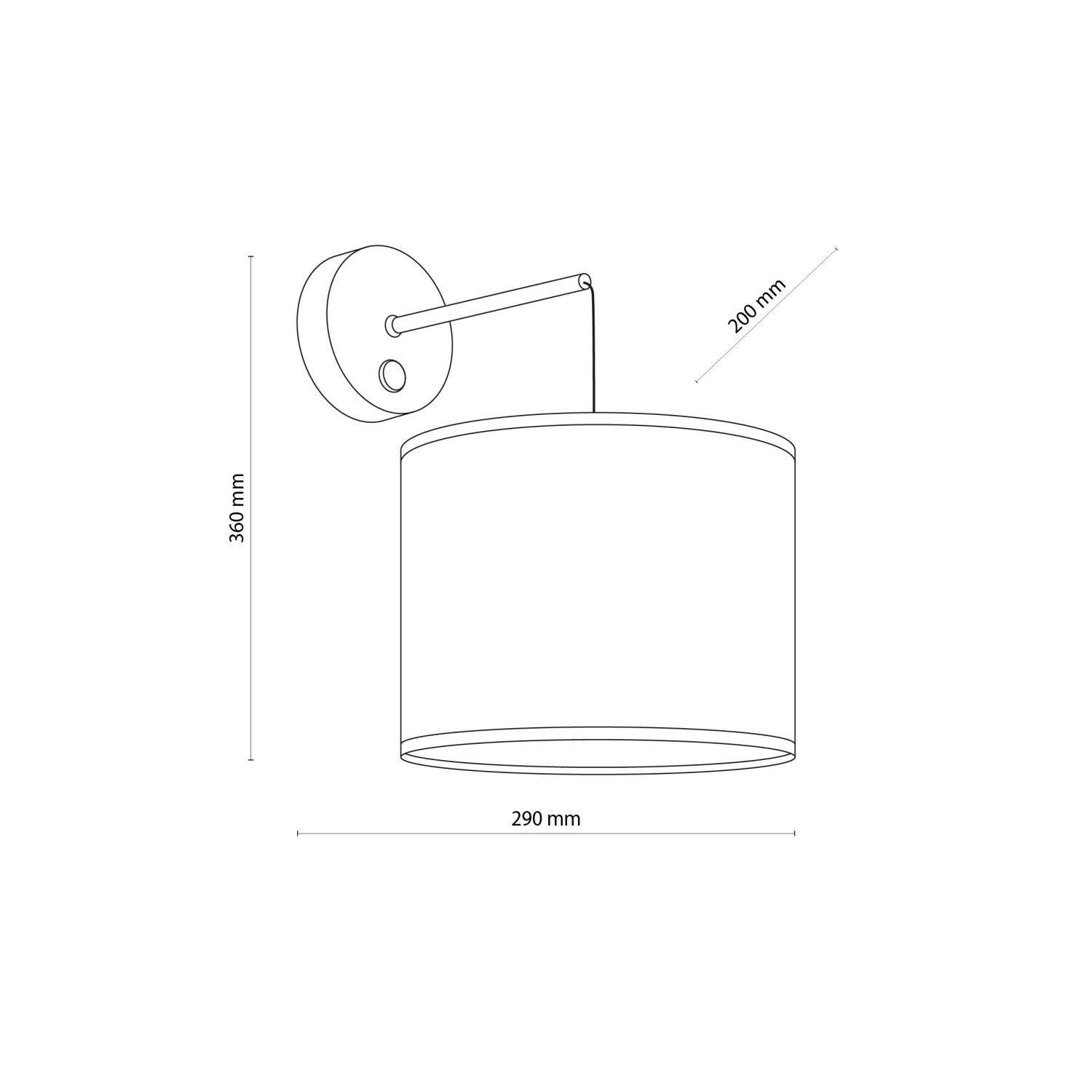 Wandlampe Modern Boho Korbschirm Metall E27 wohnlich Zylinder