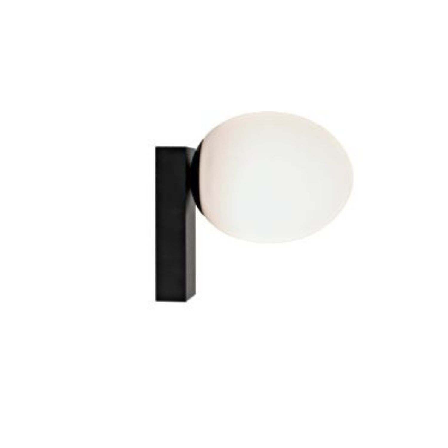 Kleine Wandlampe innen Glas Schirm H:19cm IP44 Schwarz