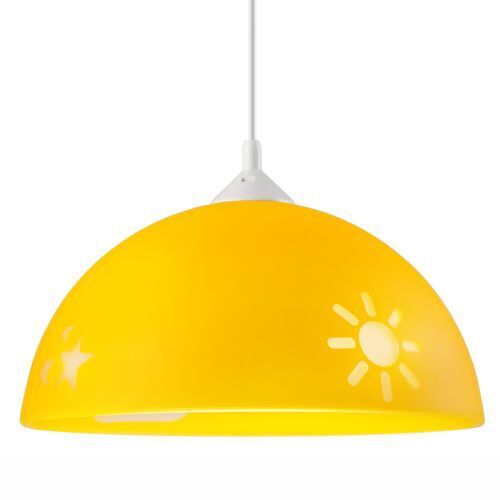 Pendelleuchte Farbig Kinderlampe Gelb Kunststoff