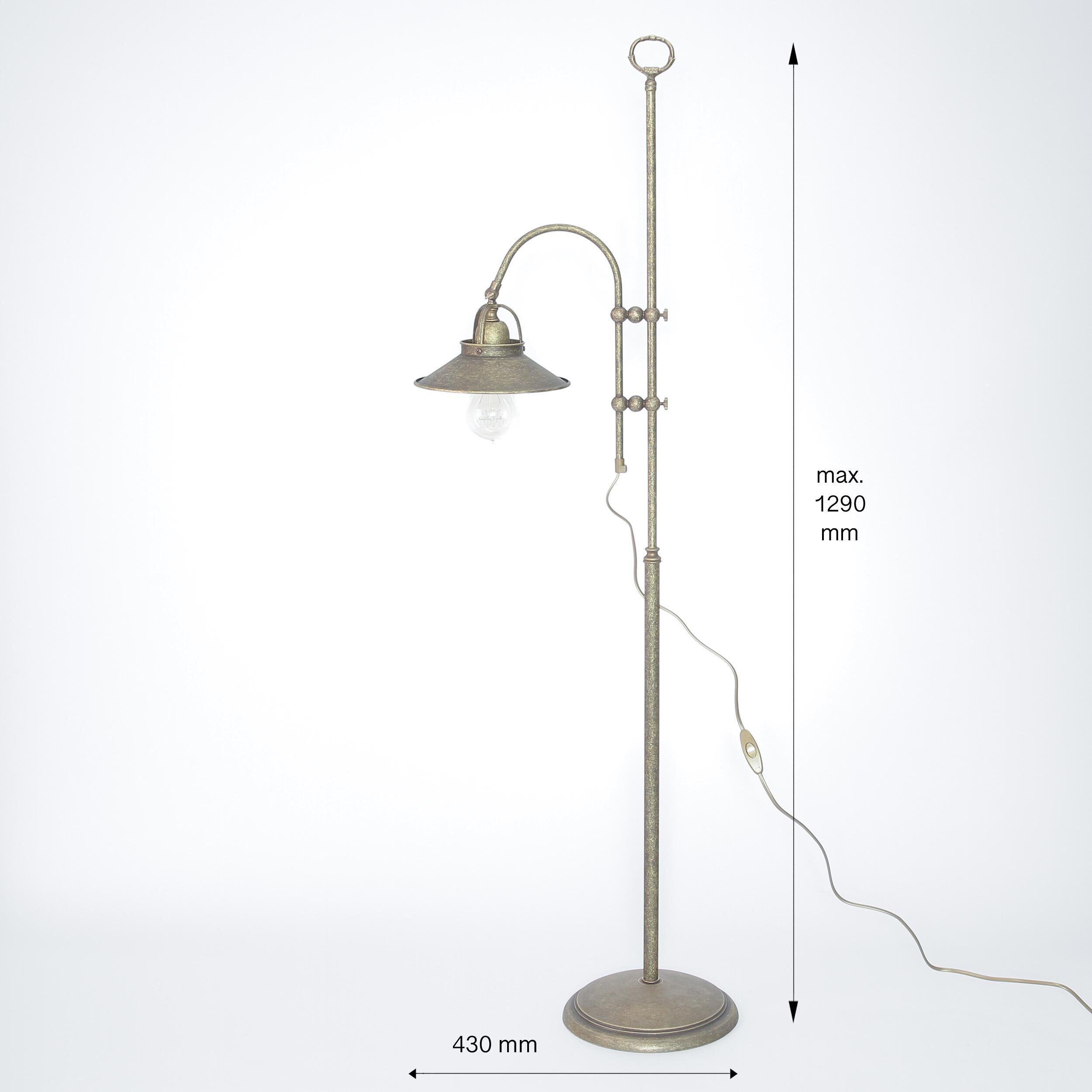 Stehlampe Bronze Antik aus Echt-Messing