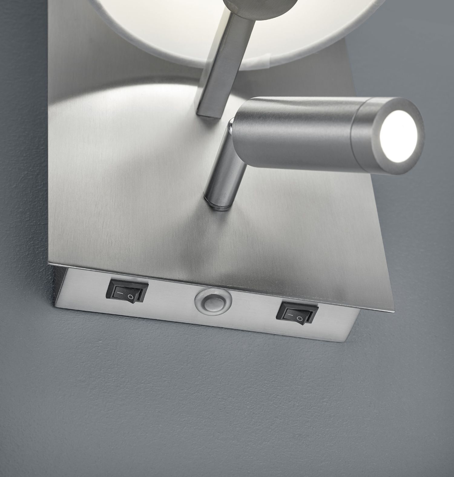 Wandlampe mit Schalter Metall Stoff Leselicht flexibel Beleuchtung