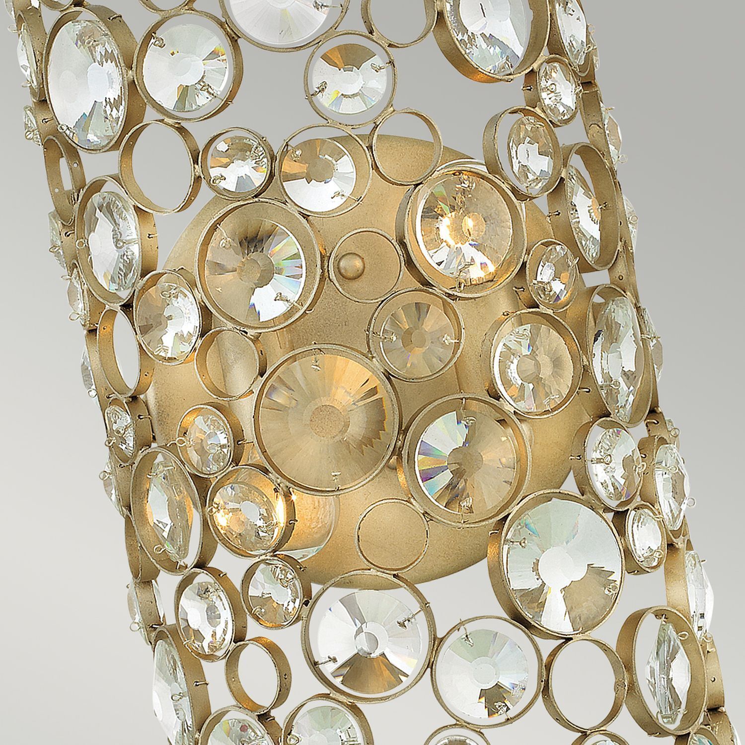 Wandleuchte Kristall Metall in Blattsilber dekorativ Leuchter, Lampe, Diamant, Schmuck, Klebeband