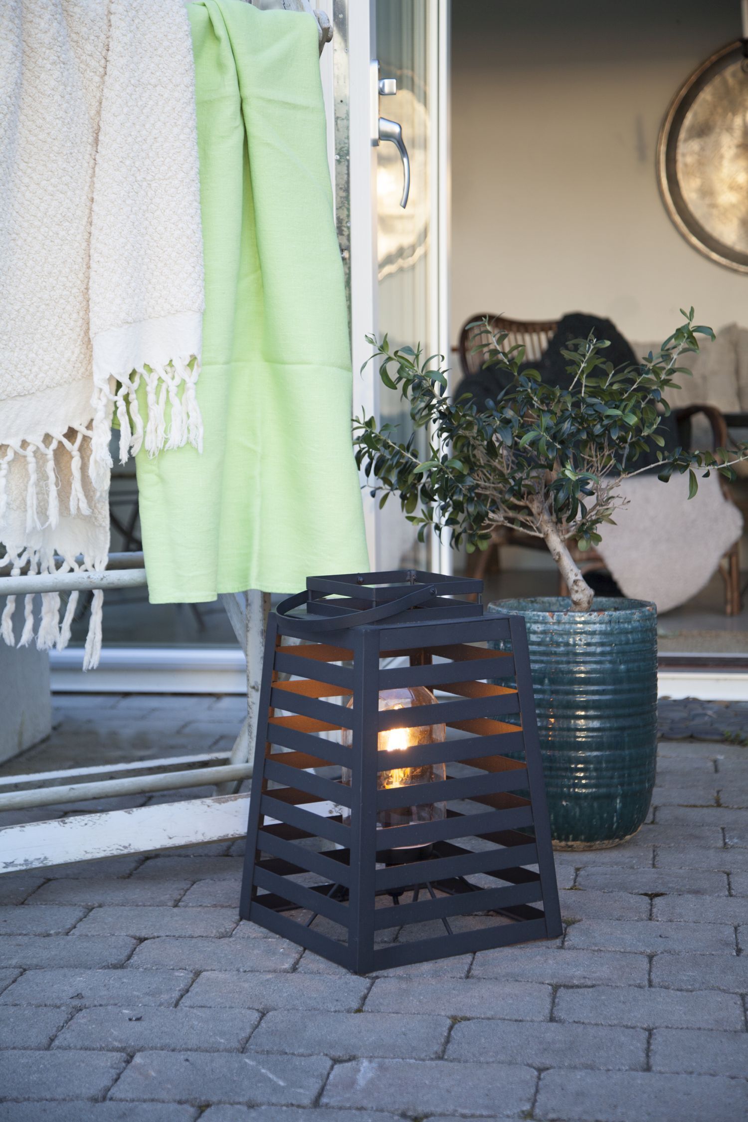 Pflanze, Pflanze im Topf, Lampe, Fußboden, Mantel