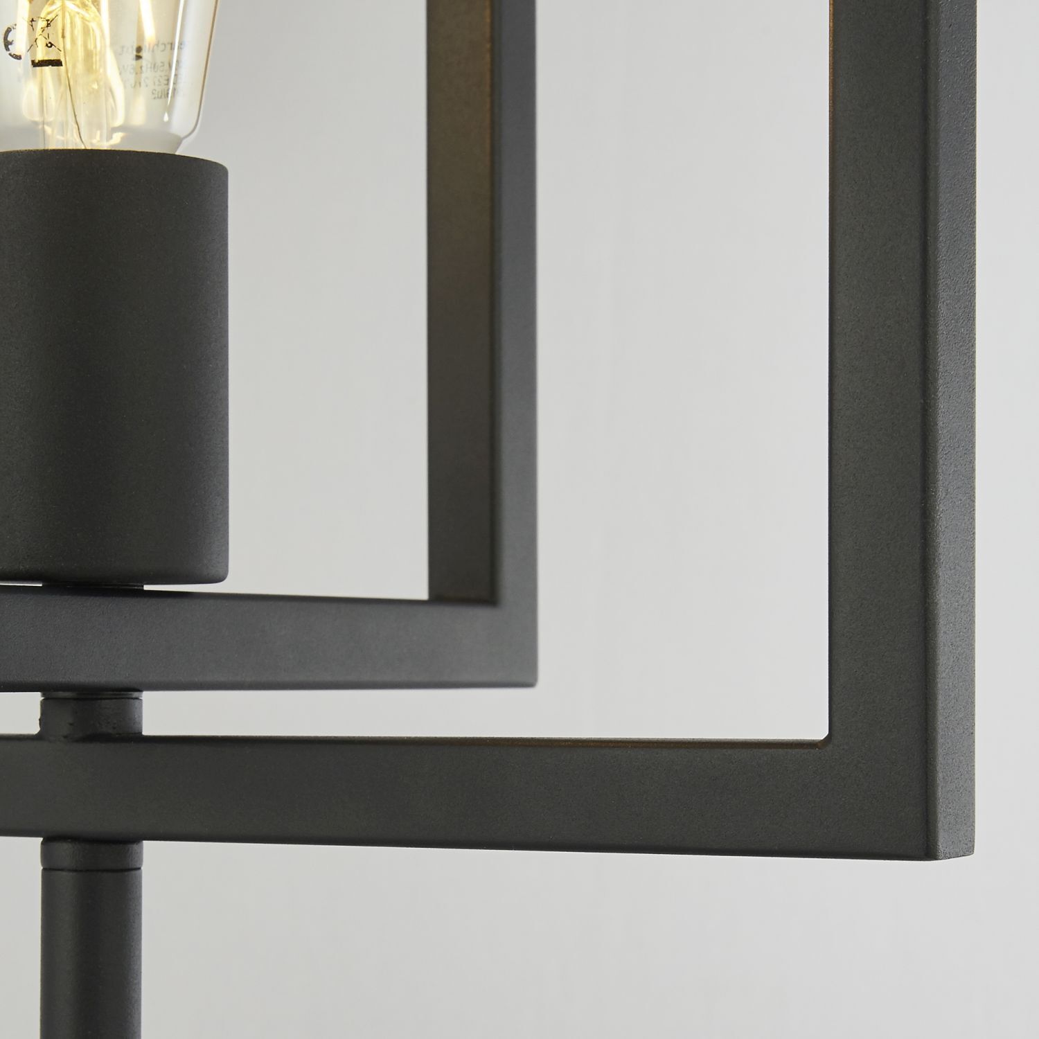 Nachttischleuchte 60,5 cm E27 Schwarz Metall Retro DEAN