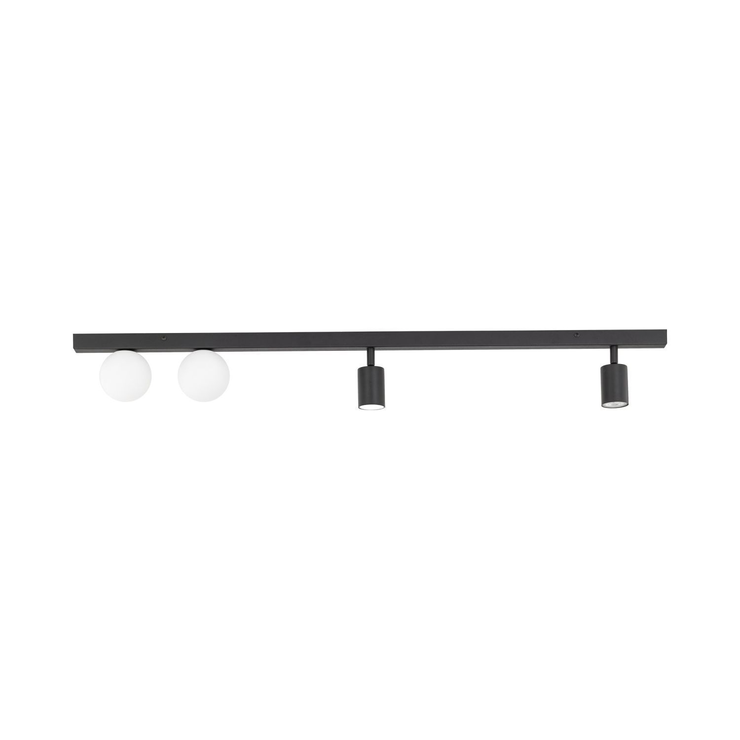 Deckenstrahler 115 cm lang Metall Glas 2x GU10 + 2x G9 Deckenstrahler 115 cm lang Metall Glas 2x GU10 + 2x G9