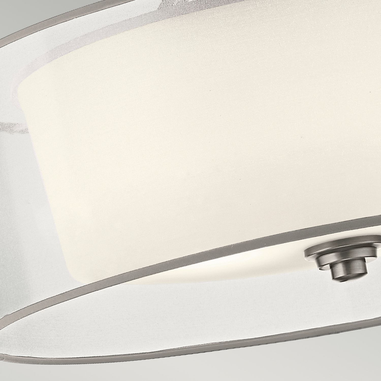 Deckenlampe Weiß Zinn antik Glas Leinen Metall CANELADO