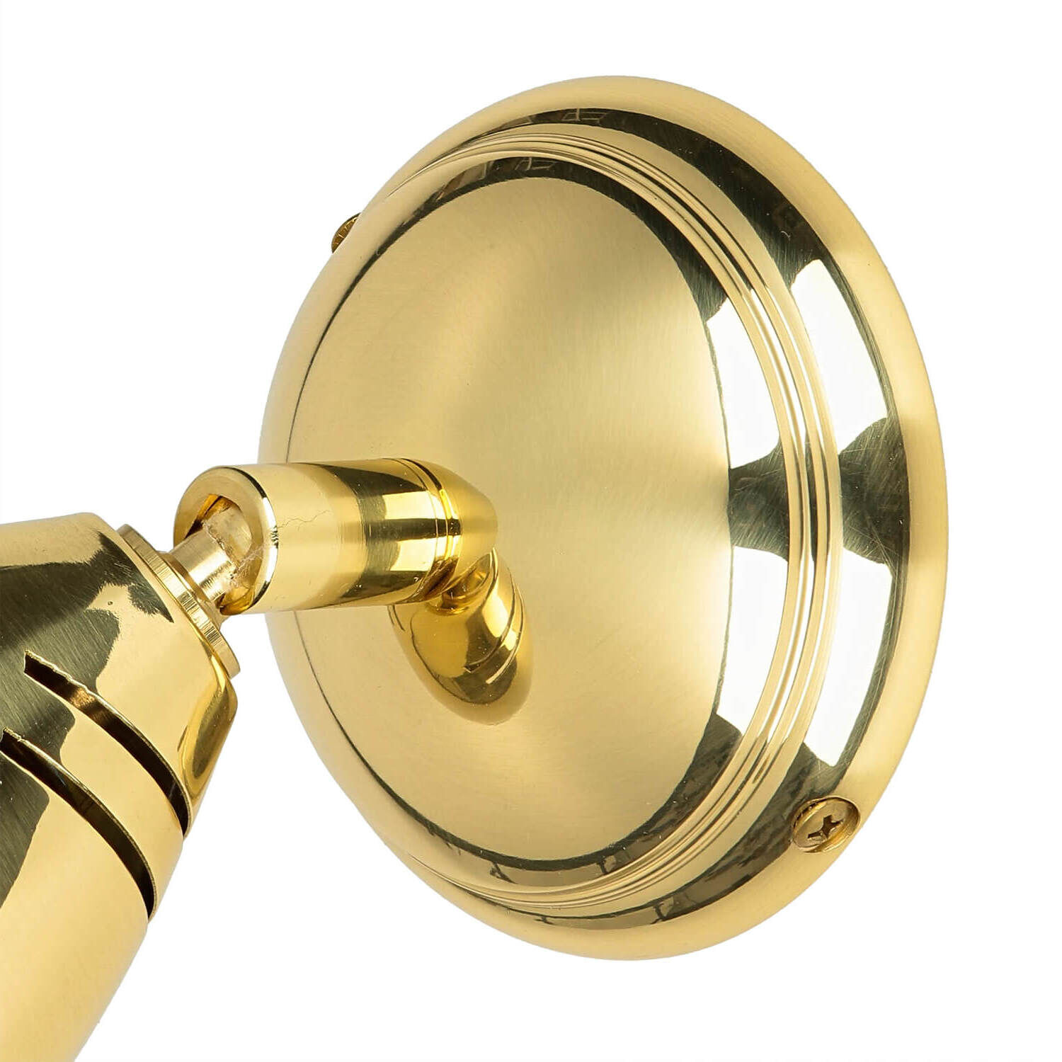 Spot Lampe klein Messing massiv E27 verstellbar Beleuchtung, Bronze, Drinnen