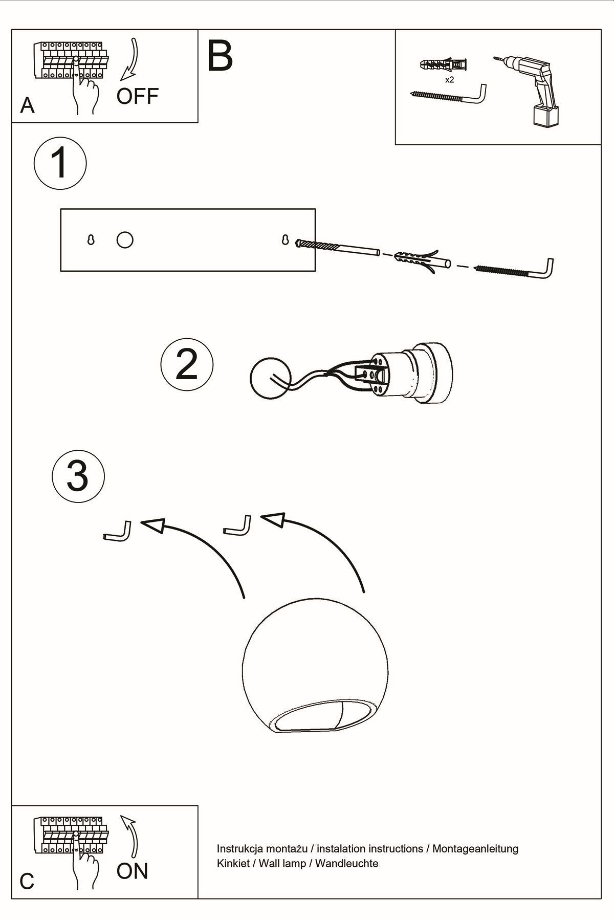 Wandlampe Keramik rund B: 17 cm klein Weiß E27 Up Down