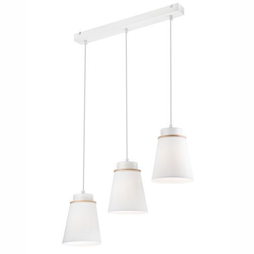 Pendelleuchte KIMMIE Weiß Holz Modern Wohnzimmer