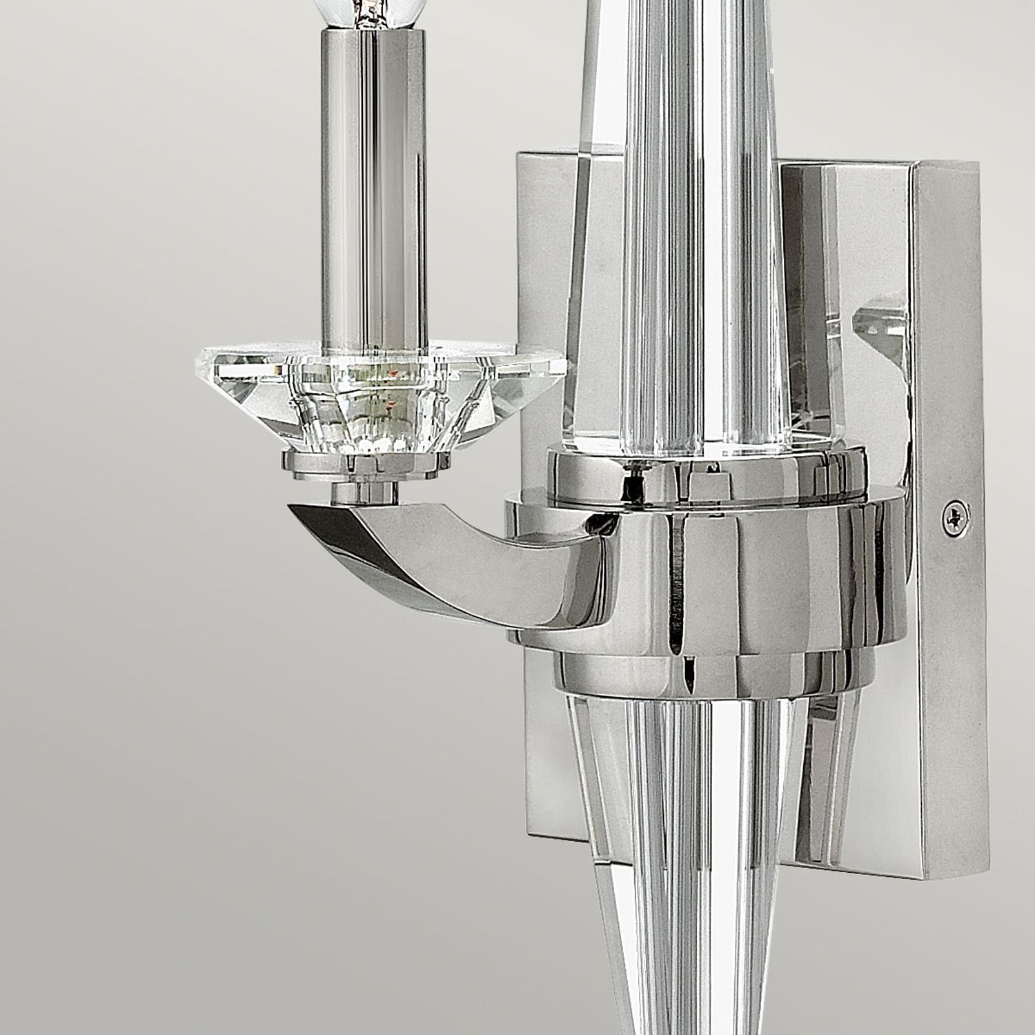 Wandlampe Metall Kristall 45 cm hoch E14 HARLOW
