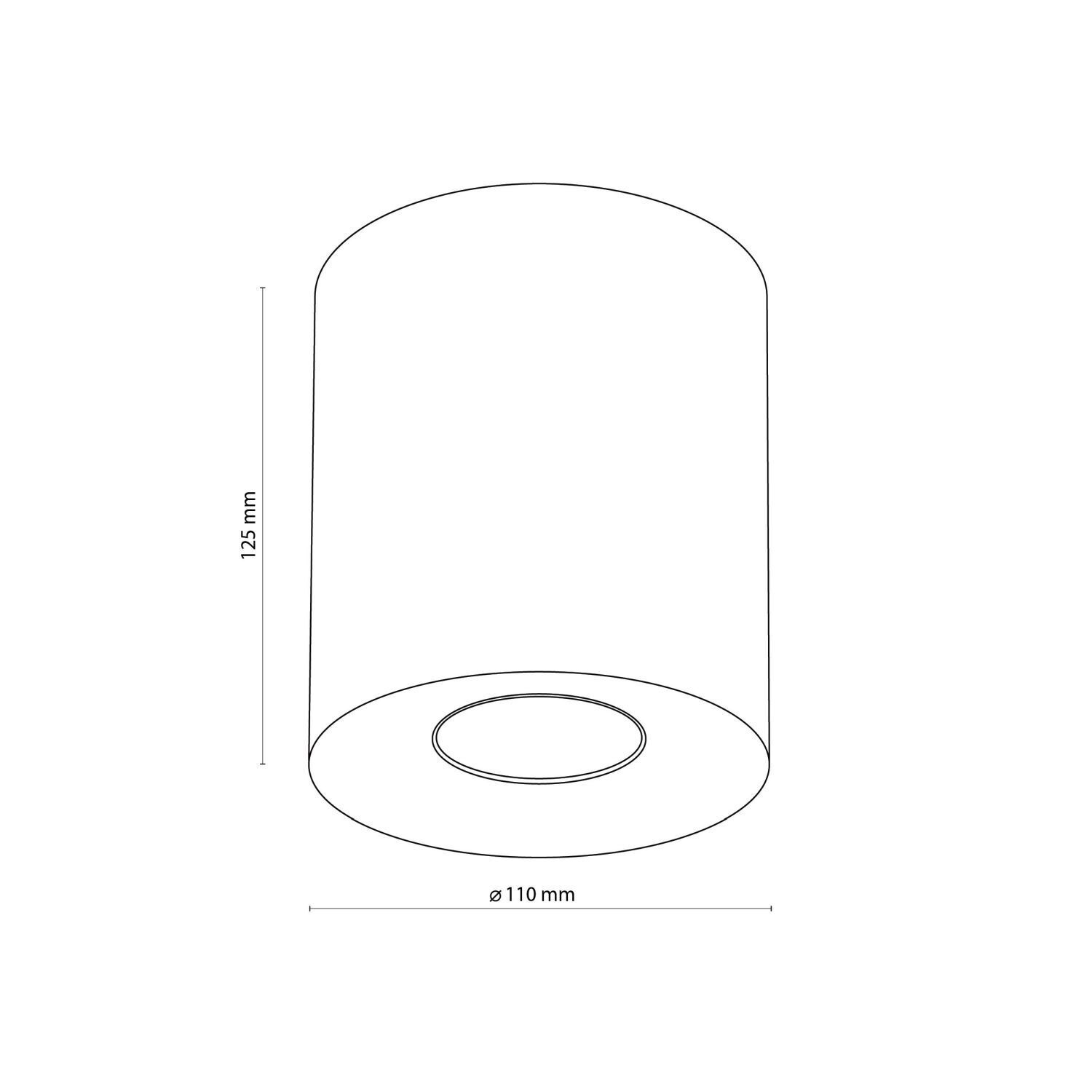 Aufbauspot Weiß Metall Ø 11 cm rund GU10 Zeitlos