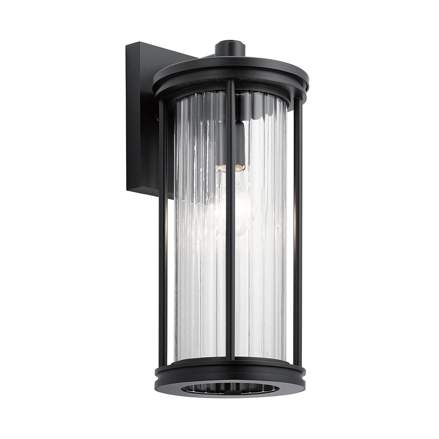 Wandleuchte außen IP44 40,6 cm hoch Aluminium Glas E27