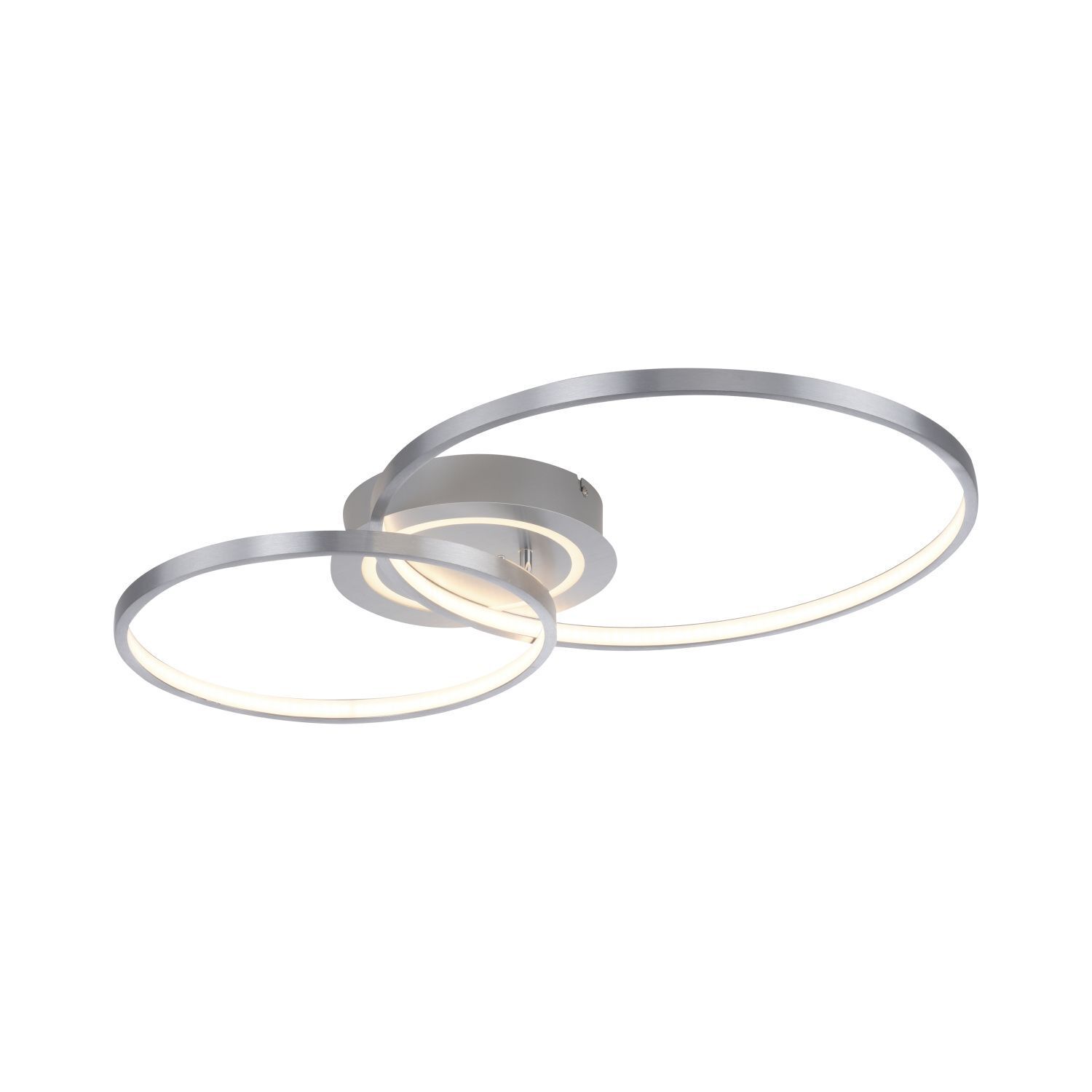 Stilvolle LED Deckenleuchte in Aluminium 3000 K Ringe