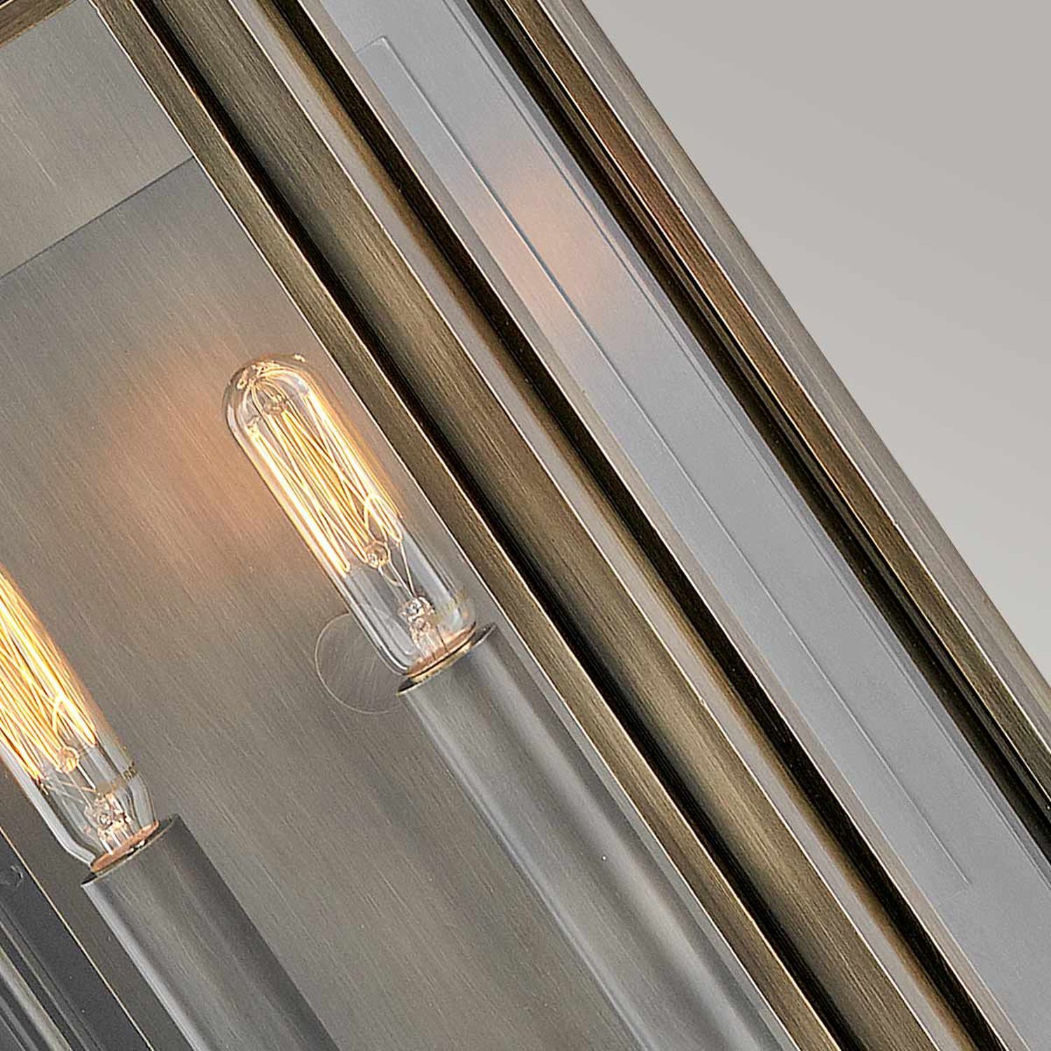 Außenlampe Wand IP44 H: 41,9 cm eckig in Bronze Vintage
