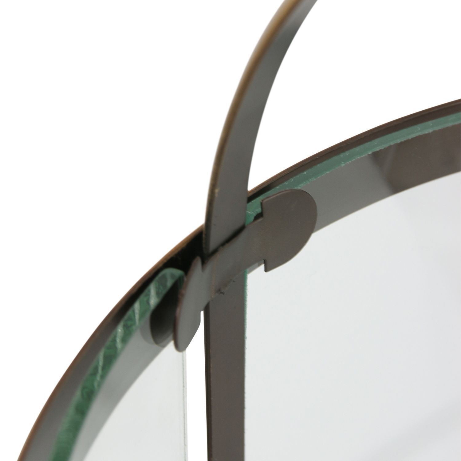 Hängelampe Glas Metall in Bronze B:23 cm E14 elegant