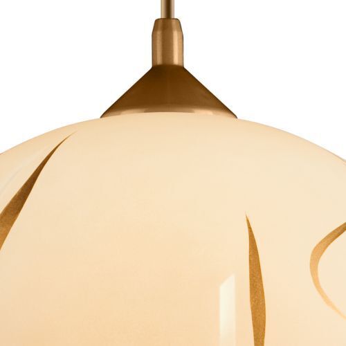 Hängeleuchte Rund Gold Retro Esstisch Glas Lampe