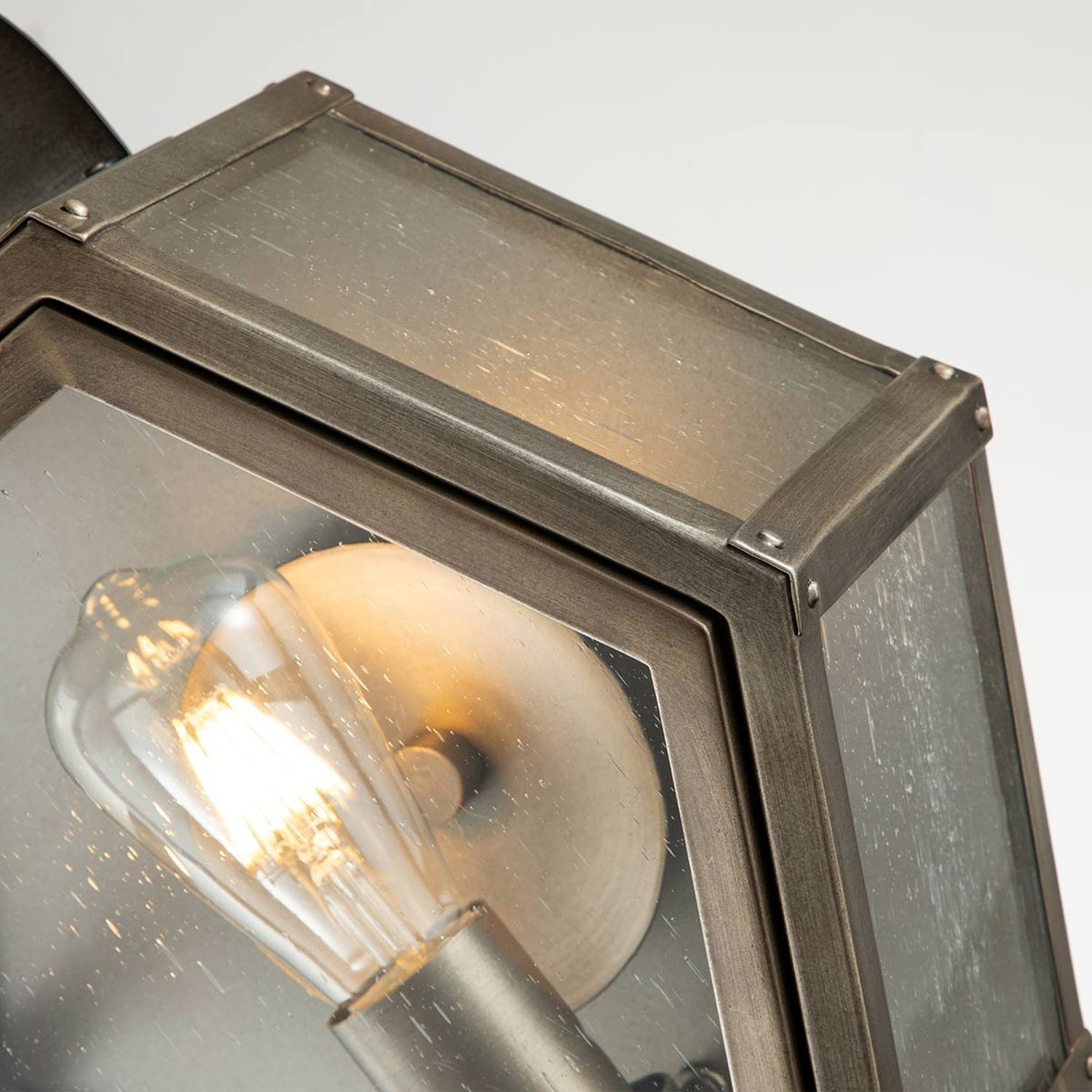 Außenlampe Wand H: 48 cm IP44 E27 Vintage Design in Bronze Lampe, Beleuchtung