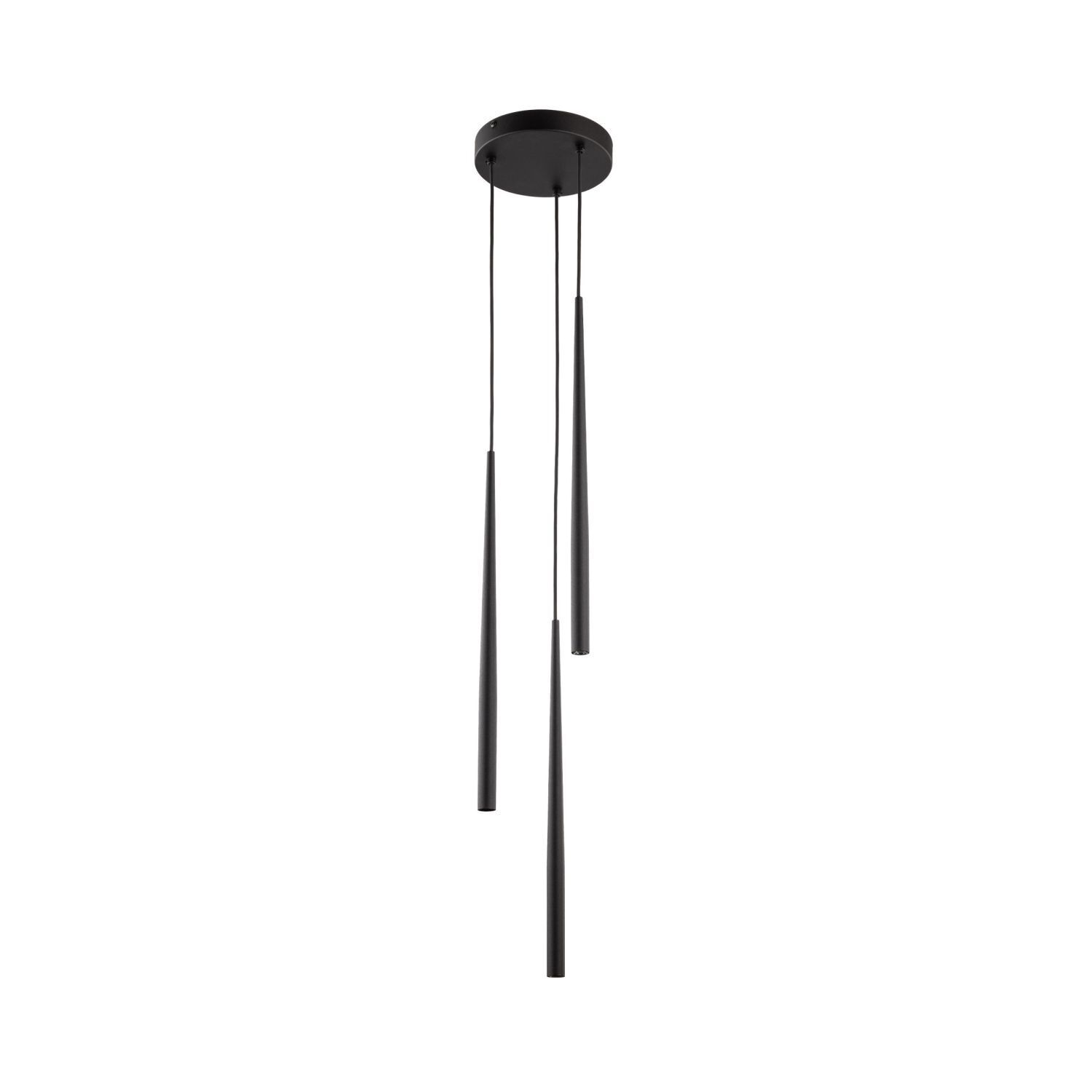 Pendelleuchte Schwarz Ø 20 cm verstellbar G9 3-flammig Pendelleuchte Schwarz Ø 20 cm verstellbar G9 3-flammig