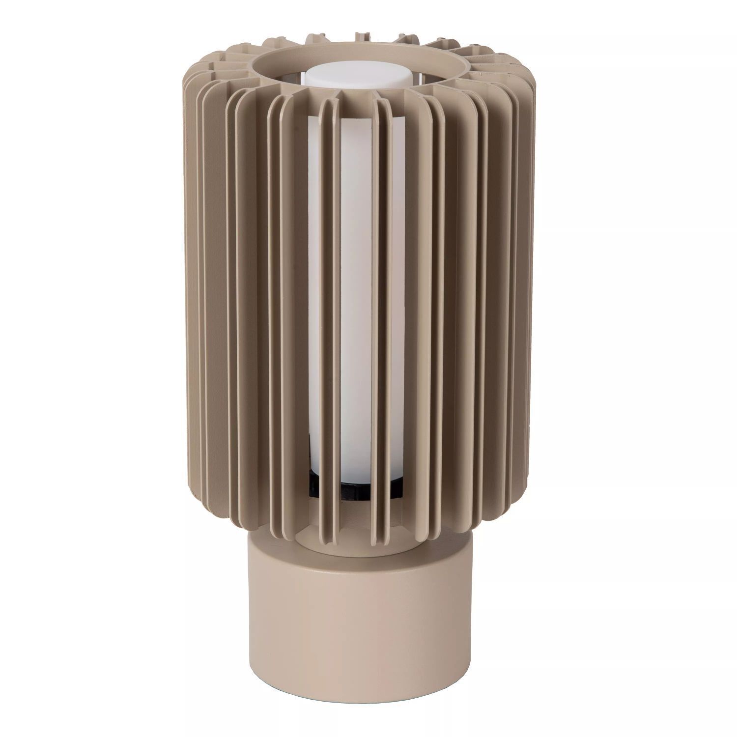 Tischleuchte Taupe Aluminium Glas E27 27 cm Modern