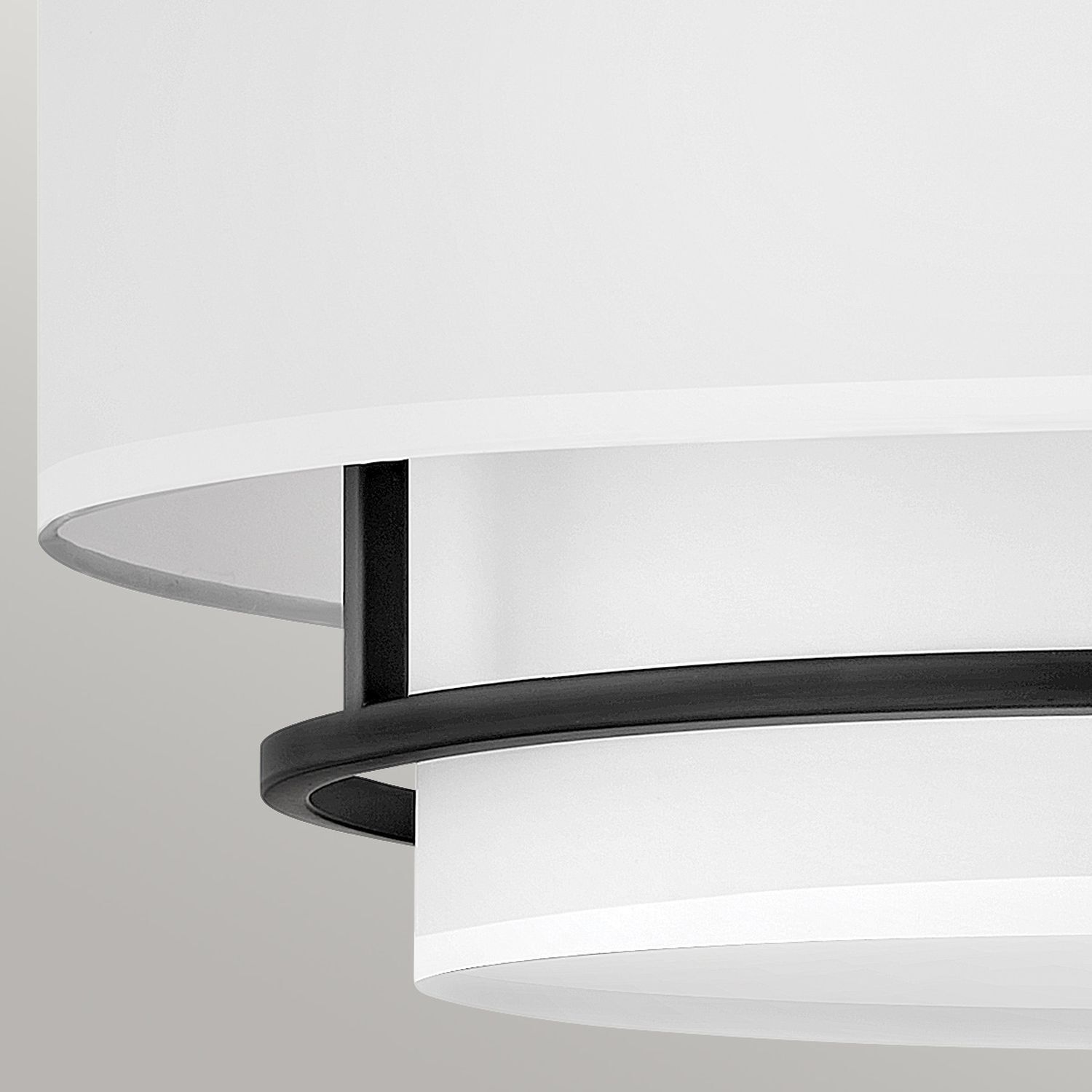 Deckenleuchte Weiß Schwarz Ø 58,4 cm Stoff Metall 4x E14