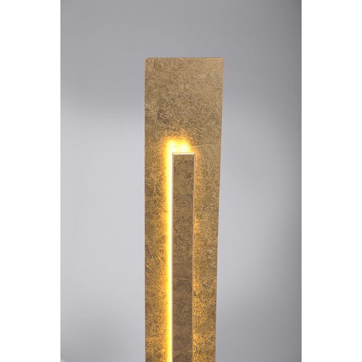 Elegante LED Stehlampe warmweiß 141 cm in Blattgold Lampe