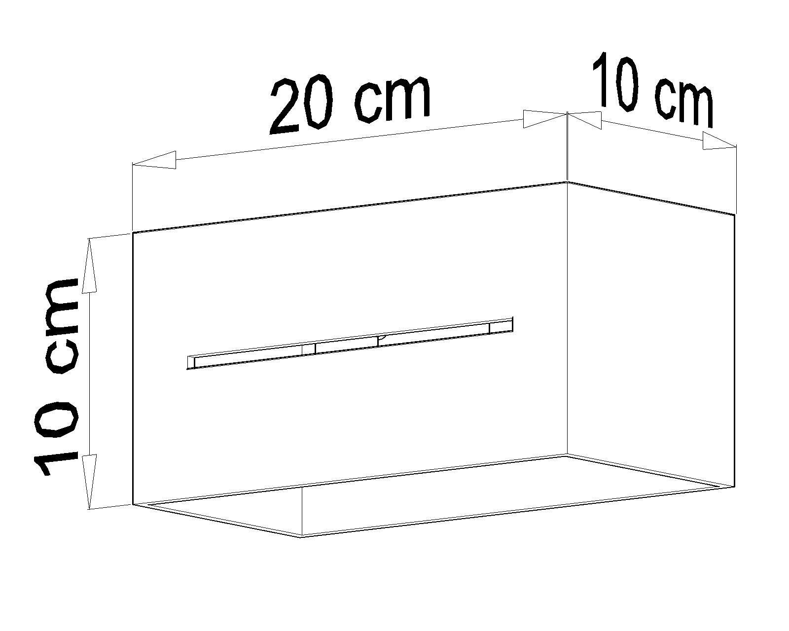 Eckige Deckenleuchte CAMILLIA Schwarz Aluminium B:20cm