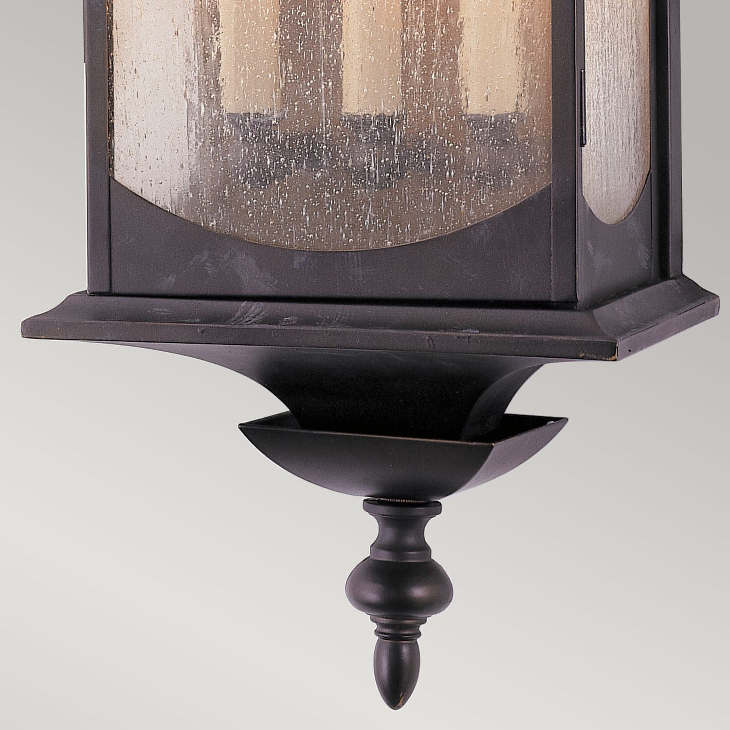Außenwandleuchte groß H: 63,8 cm Glas Alu E14 IP44