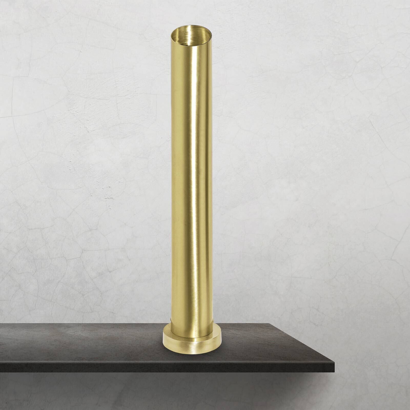 Tischlampe Messing massiv 62,5 cm hoch Ø 8,5 cm schmal E27