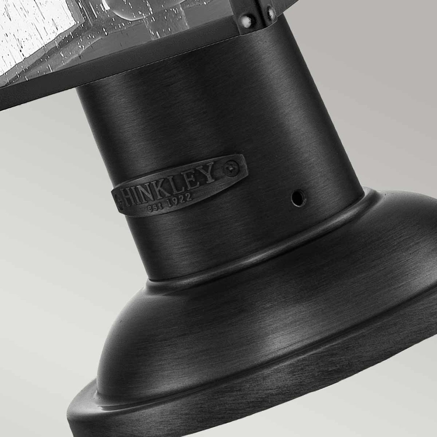 Sockelleuchte Rustikal IP44 44,4 cm hoch Schwarz 2x E14 Beleuchtung