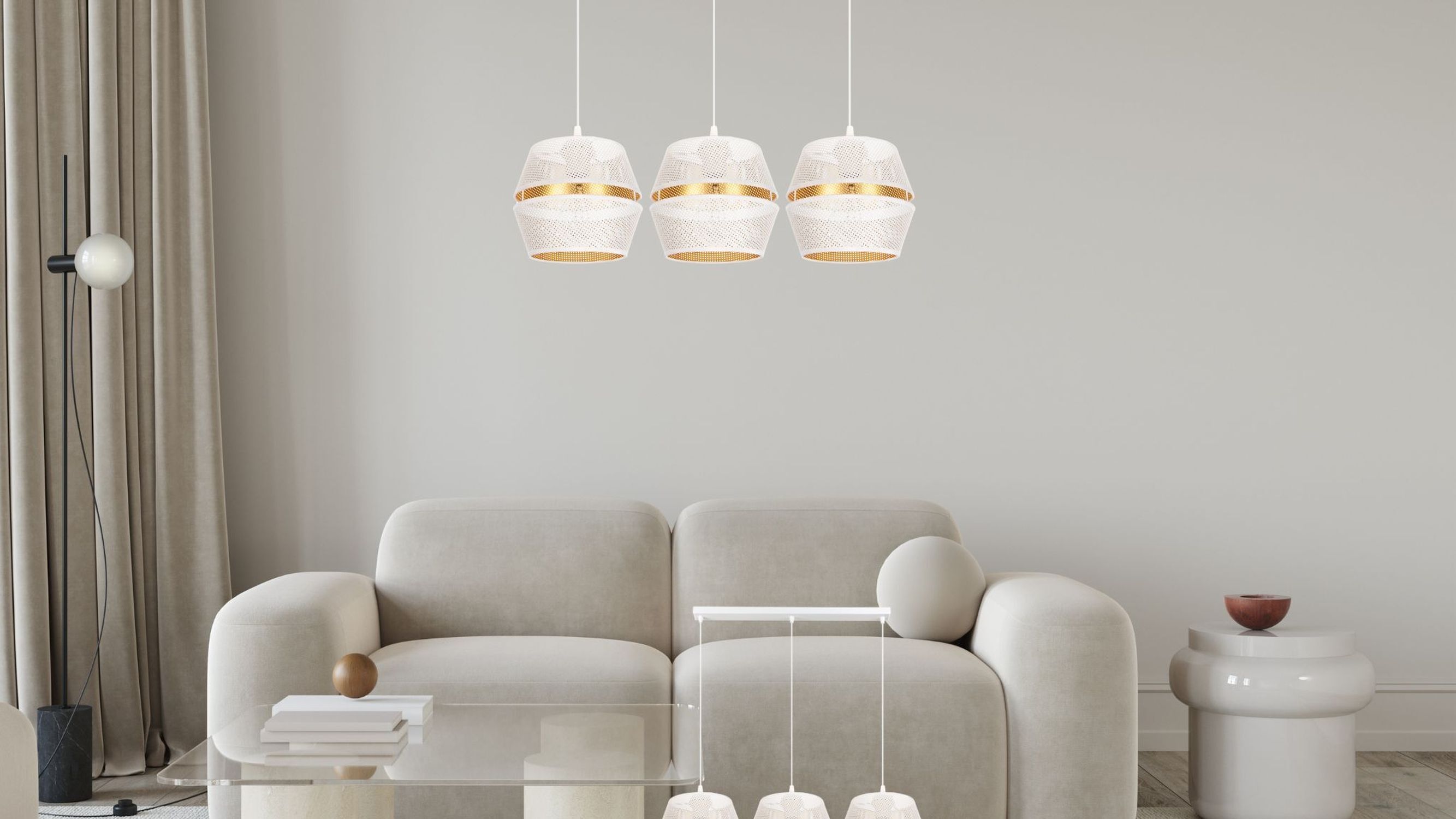 Wohnzimmer, Zimmer, Couch, Lampe, Dekoration für Zuhause