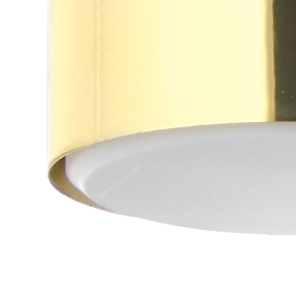 Deckenspot Metall klein Ø 8 cm flach blendarm in Gold