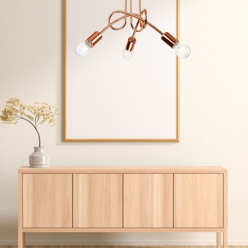 Moderne Deckenleuchte in Kupfer Wohnzimmer Lampe