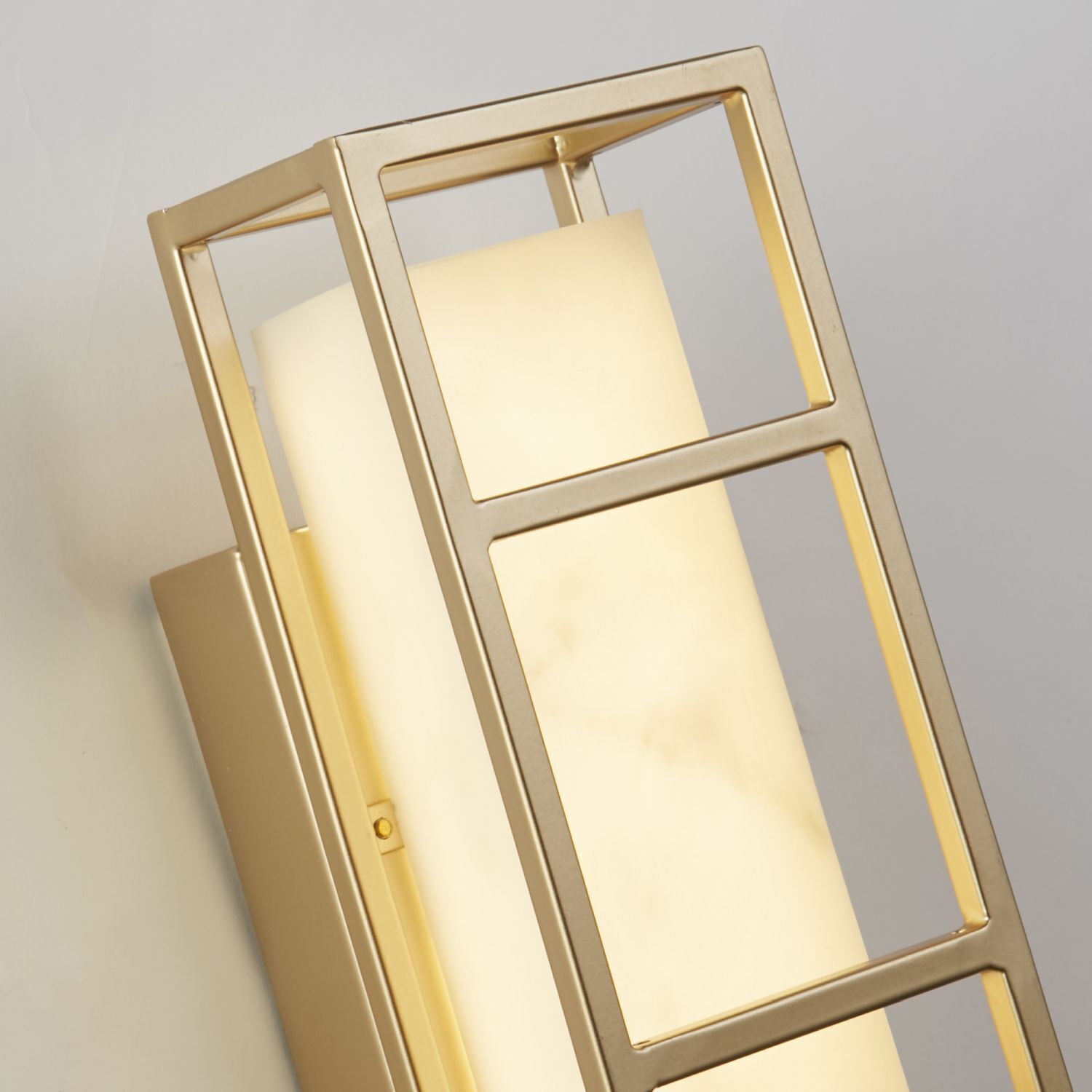 LED Wandleuchte Harz Stahl IP44 H:25 cm in Gold Weiß