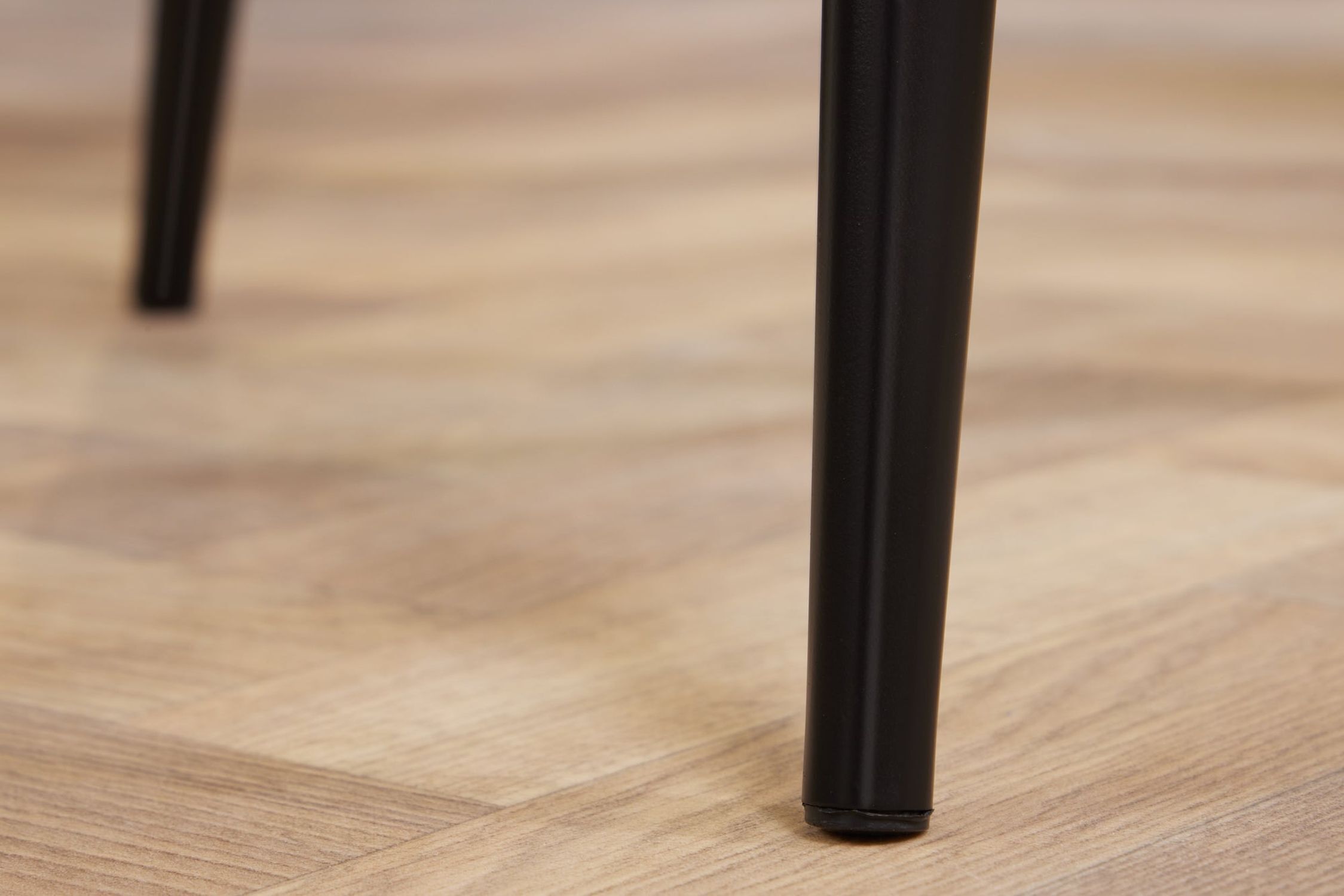 Tresenstuhl mit Lehne in Creme Beige Schwarz Samt Metall Holz, Fußboden, Bodenbeläge, Hartholz